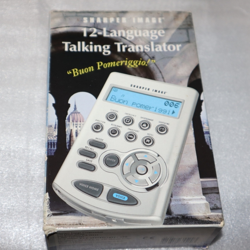 Sharper Image Portable 12-language Talking Translator - Model‎ ZE400 New In Box